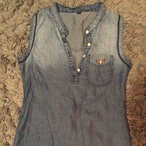 Size extra small denim tunic top